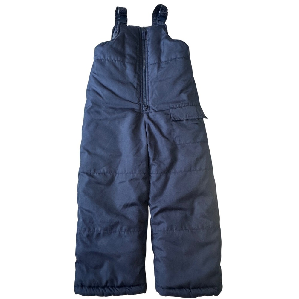 Kids Snow Bib Overalls Size‎ 4 Navy Insulated Ski Pants London Fog EUC